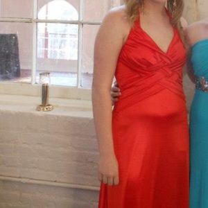 Orange prom dress